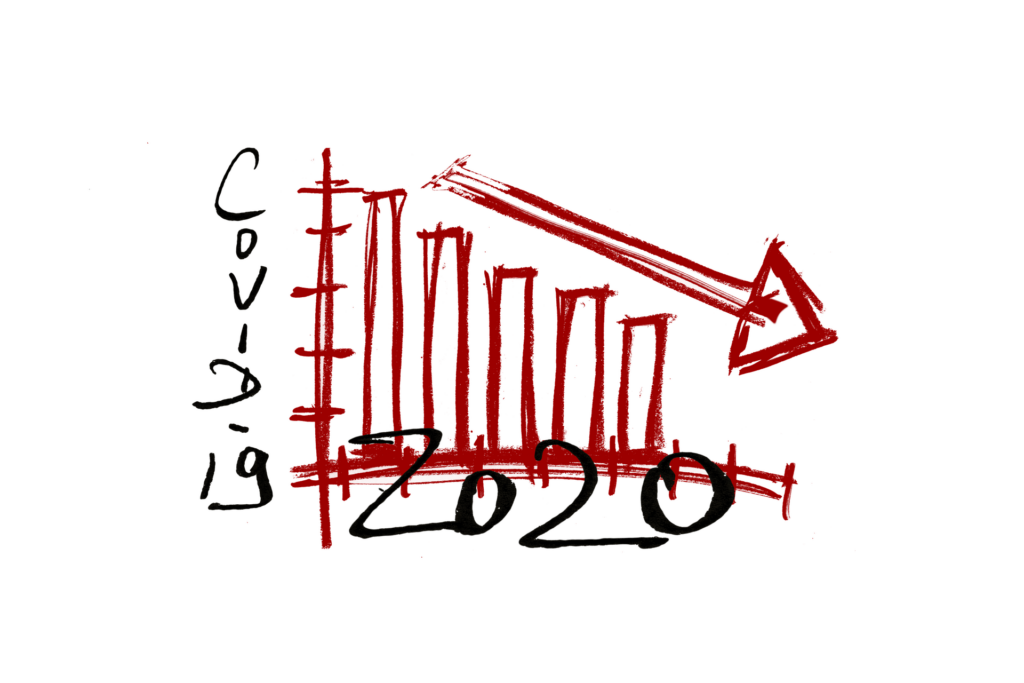 A graph that shows the rise of COVID-19 and how 2020 is getting worse because of it. It shows that finding opportunities is still possible in the pandemic